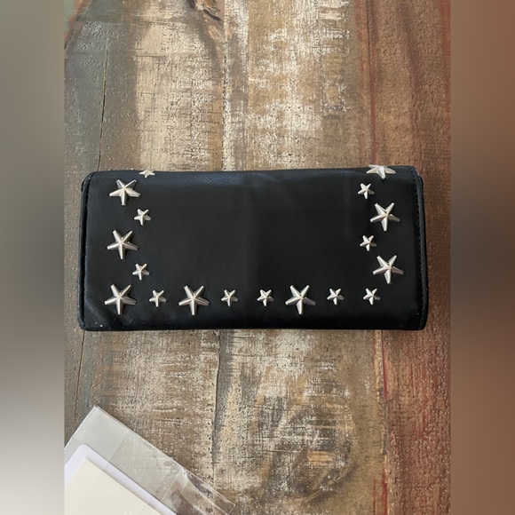 Jimmy Choo Black Wallet with Silver Stars - Picture 13 of 15